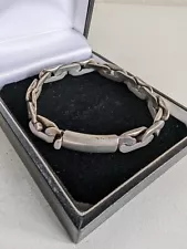 Sterling Silver 925 Mens Chunky Bike Chain Style Link Bracelet Biker 27g