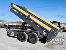 NEW 7 x 14 14K GVWR Hydraulic Scissor Hoist Power Up & Down Dump Trailer Hauler