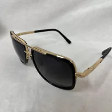 DITA MACH ONE SUNGLASSES DOUBLE BRIDGE GOLD FRAME BLACK LENS From Japan