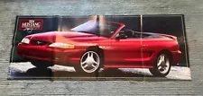 1994 MUSTANG FORD POSTER,MOTOR TREND Car Of The Year 52"x20" Folded Folder Sales