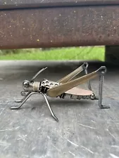 Scrap Metal Grasshopper Sculpture “Hop” Recycled Steel Welding Yard Art