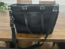 New ListingCoach diaper bag black large tote