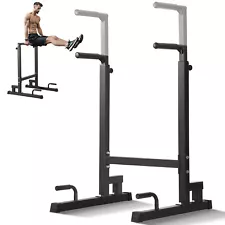 VEVOR Dip Bar Dip Stand Station 500 lbs Adjustable Height for Strength Training