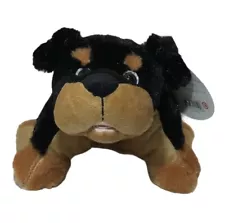 Pillow Chums Rottweiler Puppy Dog Black Tan Plush 11" NEW