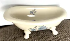 Athena Claw Foot Tub VB Vintage Blue Roses Made In America