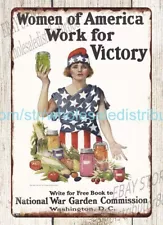 1918 ww1 Women of America work for victory metal tin sign home decor sale