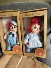 Raggedy Ann and Andy Dolls Poseable Applause 25 Years 2004