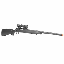 BBTac Airsoft Sniper Rifle BT-M61 Spring Bolt Action Gun with Scope Black USED