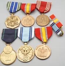 Vietnam War Army, Navy, USMC, USAF Medals & Ribbon Bars Lot Of 8 - ONE FROM WWII