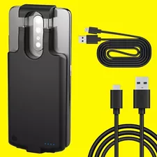 For ZTE Blade X Max Z983 10000 mAh Back Pack Power Station USB+Type C Cable USA