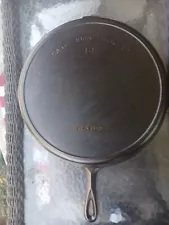 Unmarked Griswold #14 Cast Iron Skillet