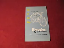 1960's? Hercules Corvette Motorcycle Sales Brochure Booklet Catalog Old Original