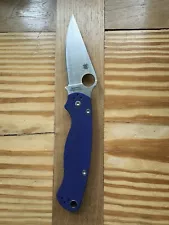 Spyderco Paramilitary 2 PM2 S110V Blade Blue G10 C81GPDBL2 - Factory Second