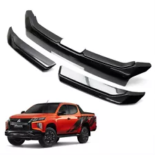 Carbon 3pc Grille Grill Cover Trim For Mitsubishi L200 Triton 4x2 4x4 2019 2020