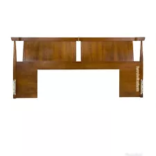 Mid-Century Modern Tableau Kent Coffey Walnut King Headboard