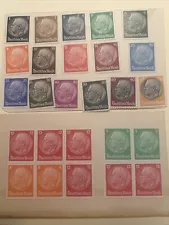 26 German Reich Stamps, Denominations From 1-100 All Hinged New Condition