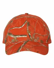 Realtree Orange Camo 6-Panel Cap Hat, Camouflage