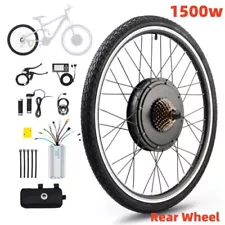 1500W 26" Rear Wheel Electric Bicycle EBike Motor Conversion Kit Hub Cycling 48V