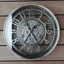 21 Inch Moving Gear Wall Clock Modern,Vintage Industrial Steampunk Exposed Ge...