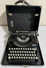 Vintage Underwood Portable Typewriter With Case Needs Work No Reserve