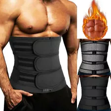 Men's Waist Trainer Body Training Shaper Sweat Belt Tummy Control Cincher Girdle