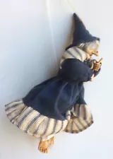 New ListingKitchen Witch on a Broom or Halloween Witch Decoration