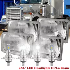 4X6" LED Headlights Hi/Lo Beams For Freightliner Classic FLD120 XL Semi Truck S+ (For: Freightliner Classic)