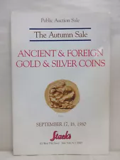 Stacks Auction Catalog Autumn Sale Ancient Foreign Gold & Silver Coins Sept 1980