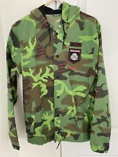 NEW Nike Ohio State Buckeyes Camo Lightweight On-Field Hooded Jacket Small