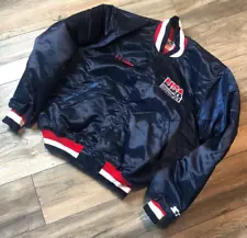 Vintage 90's Starter Dream Team NBA Satin Jacket Men's XL Made In USA Team USA