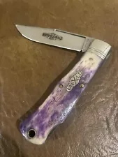 New ListingGreat Eastern Cutlery GEC 72 Violet Pioneer Bone LB Knife