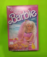 1990s Breakfast With Barbie 14 Oz Cereal Box Ralston Empty Box Rare Vintage