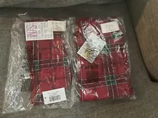 NEW LuLaRoe Mommy and Me Leggings Size OS and Kids S/M Red Green Plaid