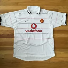 NIKE Manchester United Jersey Vodafone XL White Premier League Soccer