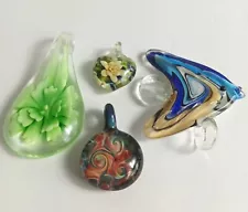 Hand Blown Glass Pendant Lot