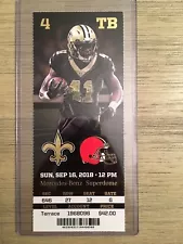 2018 New Orleans Saints Official NFL Mint Season Ticket Stub - pick any game!