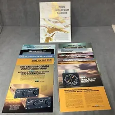 Lot of 11 Vintage 70s King Radio Systems Silver & Gold Crown Sales Brochures