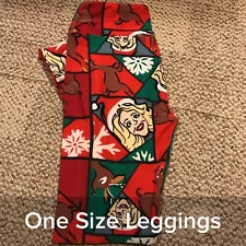 LuLaRoe one size OS leggings brand new Vintage holiday CHRISTMAS "Santa" print