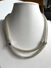 stunning silver tone snake chain handmade necklace for sale