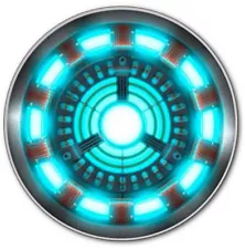 IRON MAN TONY STARK ARC REACTOR BUTTON 3" SAFETY PIN HALLOWEEN COSTUME COSPLAY