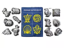 Butter Molds - Metal - Irvinware - 1981 - Set of 12 - With Book.