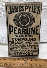 Full Antique James Pyle’s Pearline Washing Compound Advertising Box Package