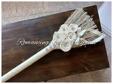 undecorated wedding brooms for sale