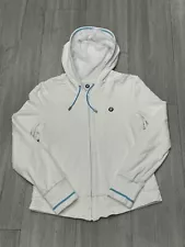 BMW Hoodie Sweatshirt Full Zip Women’s Size S Off white