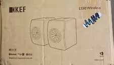 *BRAND NEW* KEF LS50 Wireless Powered Bookshelf Speakers Pair Gloss Black/Blue