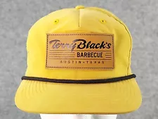 Terry Black Barbecue Snapback Hat BBQ Austin Dallas Texas Leather Logo Patch Cap