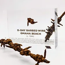 D-Day Barbed Wire - Lucite Acrylic Artifact Display