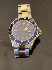 Rolex 16803 Submariner Blue Dial 18K Yellow Gold Stainless Steel