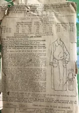 Vintage Early 1900’s House Dress Pattern 44 Original Folds