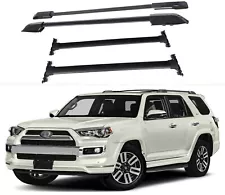 4Pcs Roof Rack Side Rails + Roof Cross Bars for 2010-2024 Toyota 4Runner Black (For: Toyota 4Runner TRD Pro)